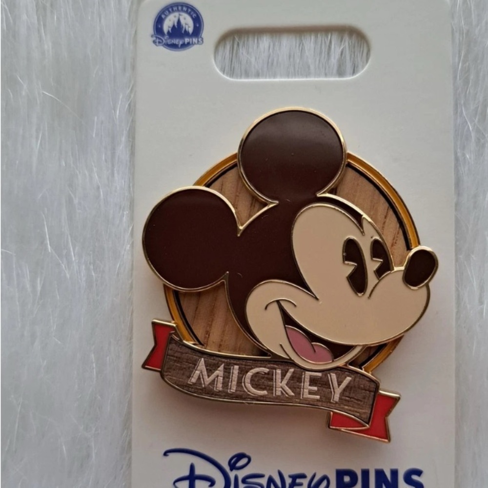 Disney Pins Parks Mickey Mouse Classic Characters Wood Background OE 2025 Rare